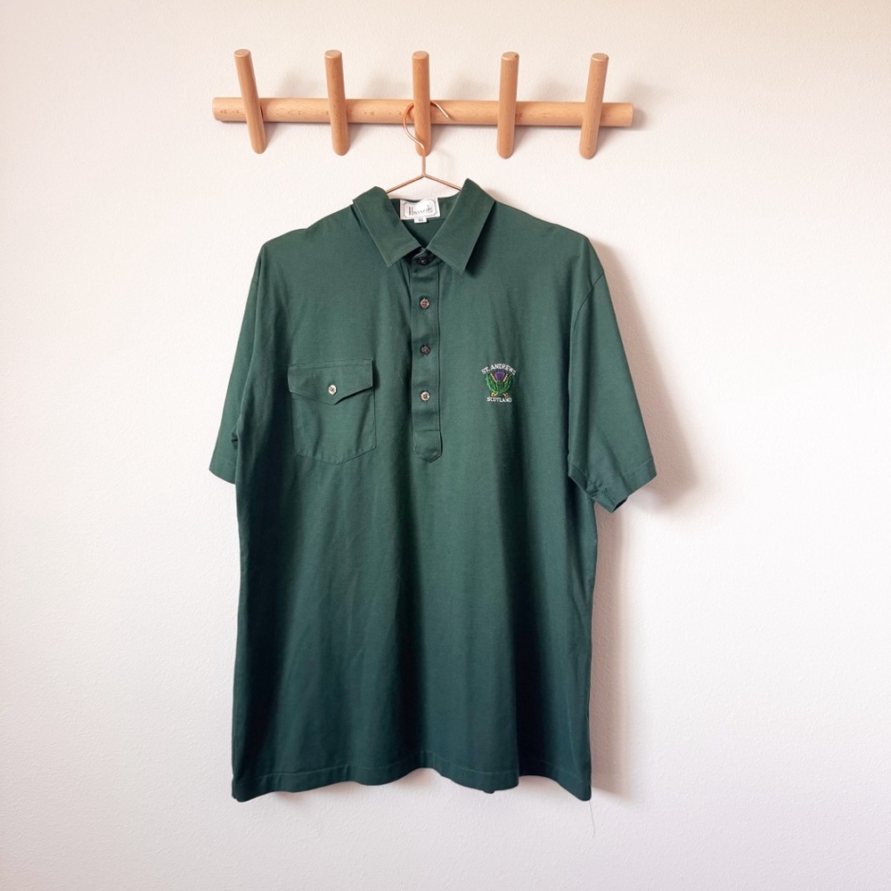 Harrods of London St Andrews Golf Shirt Vintage